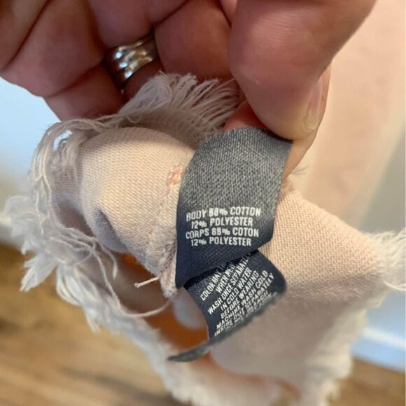 AERIE sleeveless raw hem dress. Pale pink. Rope detail. Peplum style. R… - Picture 9 of 9